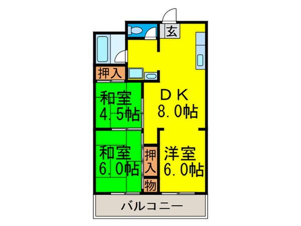 第２千里ハイツの物件間取画像